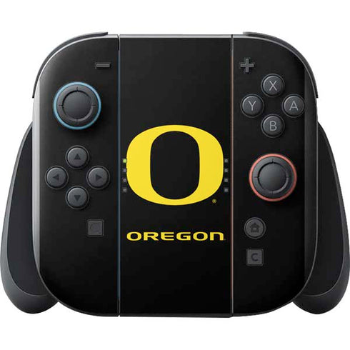 University of Oregon Ducks Black Gradient Nintendo Switch 2 (2025) with Joy-Con Skin